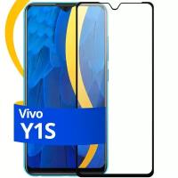 Глянцевое защитное стекло для телефона Vivo Y1s / Противоударное стекло с олеофобным покрытием на смартфон Виво У1с