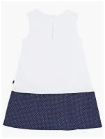 Платье Mini Maxi, хлопок, трикотаж, размер 116, белый, синий