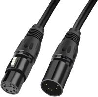 Кабель TUBON Микрофонный межблочный 5PIN XLR (M) Male - XLR (F) Female 5 PIN 2м