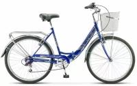 Велосипед 26 Stels Pilot 850 V темно-синий (с корзиной)