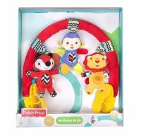 Игрушка с плюшевыми развивающими погремушками, Fisher Price, красная, 1 шт, Китай