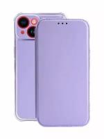 Чехол-книжка на iPhone 14 с противоударным бампером с усиленными углами на айфон 14 Фиолетовый