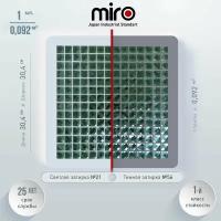 Плитка мозаика MIRO (серия Beryllium №11), стеклянная плитка мозаика для ванной комнаты, для душевой, для фартука на кухне, 1 шт
