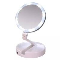 Emson зеркало косметическое настольное My FoldAway Mirror (100-092) с подсветкой