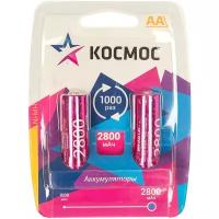 Аккумулятор AA/R6 2800мА.ч NI-MN BP-2 (блист.2шт) космос KOCR6NIMH2800MAH2BL