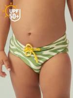 Плавки Happy Baby, размер 104-110, зеленый, бежевый