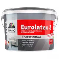 Вододисперсионная краска Dufa Retail, матовая, влагостойкая, EUROLATEX 3, 10л