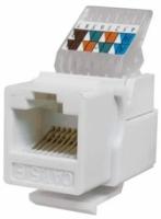 Keystone Jack 8P8C (RJ-45), UTP, Cat.5e. заделка без инструмента, белый | код 10-0312 | SUPRLAN ( 1шт. )