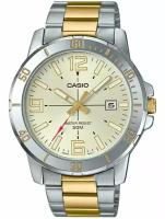 Наручные часы CASIO Наручные часы CASIO MTP-VD01SG-9B, золотой, серебряный