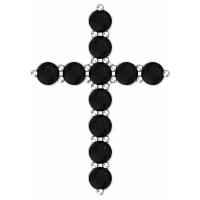 POKROVSKY Серебряная подвеска декоративная с чёрными фианитами 0800237-00205
