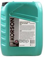 Korson 5w-30 Semi Synthetic A3/B4 20л (Полусинт. Мотор. Масло)