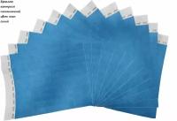 Бумажные контрольные браслеты цвет неон синий 100 штук