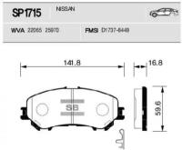 Колодки дисковые передние Sangsin Brake SP1715