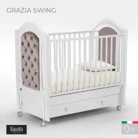 Детская кровать Nuovita Grazia swing продольный (Bianco/Белый)