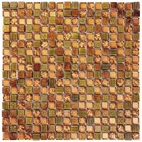 BDA-1519 Мозаика из стекло мрамор агломерат Natural Inka желтый квадрат