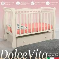 Кроватка SWEET BABY Dolce Vita, классическая, поперечный маятник, слоновая кость