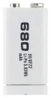 Аккумулятор Li-Pol Soshine 680 mAh 7.4V 6F22 (крона)