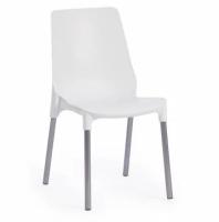 Стул Tetchair GENIUS (mod 75) металл/пластик, 46x56x84cм, белый/ножки хром