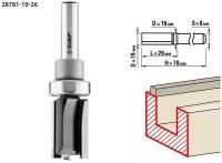 ЗУБР 19x26мм, хвостовик 8мм, фреза пазовая прямая с верхним подшипником
