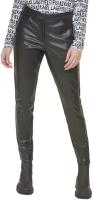 Брюки Karl Lagerfeld 6 черные из искуственной кожи Womens Black Faux Leather Stretch Skinny Pants