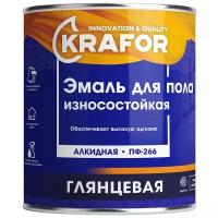 Эмаль пентафталевая / алкидная (ПФ) Krafor ПФ-266 желто-коричневый 1.9 кг