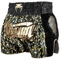 Шорты мужские для муай-тай VENUM ABSOLUTE MUAY THAI SHORTS - BLACK/GOLD - EXCLUSIVE цвет черный размер L