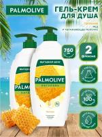 Гель-крем для душа Palmolive Натурэль Питание мед и увлажняющее молочко 750 мл. х 2 шт