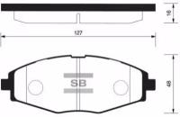 Колодки передние Lan Sohc/Matiz Sangsin Brake SP1086