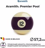 Бильярдный шар 57,2 мм Арамит Премьер Пул №12 / Aramith Premier Pool №12 57,2 мм фиолетовый 1 шт