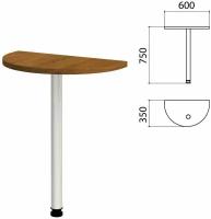Стол приставной полукруг Этюд, 600х350х750 мм, орех (комплект)