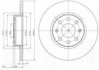 Диск тормозной Opel Corsa D, Fiat Punto DELPHI BG4155