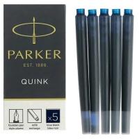 Набор картриджей для перьевой ручки Parker Cartridge Quink Z11, 5 штук, тёмно-синие чернила, 1 набор