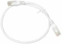 Патч-корд Lanmaster UTP (TWT-45-45-0.5-WH) вилка RJ-45-вилка RJ-45 кат.5е 0.5м белый ПВХ