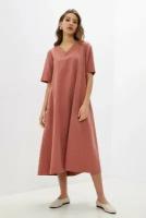 Платье BAON Широкое платье из льна Baon B4522054, размер: S, розовый