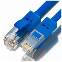 GCR Патч-корд прямой 2.0m UTP кат.5e, синий, 24 AWG, литой, ethernet high speed 1 Гбит/с, RJ45, T568B