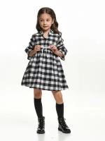 Платье для девочек Mini Maxi, модель 6268, цвет черный/белый/мультиколор, размер 98