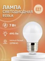 Светодиодная лампа ECOLA K7GW70ELC (7Вт; E27; 2700K)