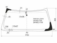 Стекло Лобовое Chevrolet Avalance 03-06/Suburban 00-06/Tahoe 99-07/Cadillac Escalade 02-07 XYG арт. DW01341 LFW/X