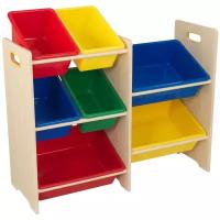 Стеллаж KidKraft с 7 контейнерами 83x30x74 см