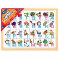 Рамка-вкладыш Step puzzle Весёлая азбука. Азбука в картинках (89003), элементов: 32 шт