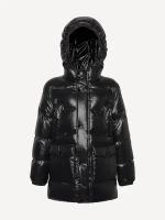 Куртка GEOX, демисезон/зима, капюшон, карманы, размер 6 лет, черный