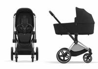 Коляска 2в1 Cybex Priam IV Sepia black, шасси chrome/black