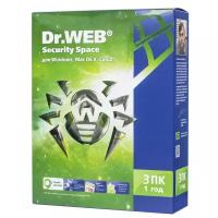 Программное Обеспечение DR.Web Security Space КЗ 3 ПК/1 год (BHW-B-12M-3-A3)