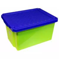 Ящик для игрушек Little Angel «Лего» с крышкой, 17 л, 30,5×41×21,5 см, цвет фисташковый