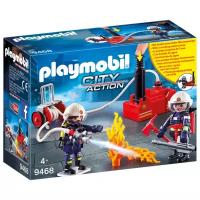 Набор с элементами конструктора Playmobil City Action 9468 Пожарная служба: Пожарные с водяным насосом, 15 дет