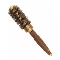 Термобрашинг Olivia Garden Expert Blowout Shine Wavy Bristles Gold & Brown ID2049 для волос, 35 мм