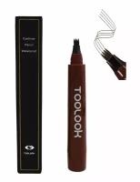 TooLook Карандаш для бровей с эффектом микроблейдинга, водостойкий маркер, лайнер, тон №2 коричневый 3.5 мл