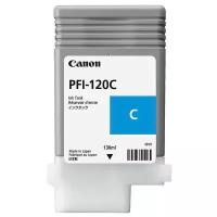 Картридж Canon PFI-120C, 2886C001, 130 стр, голубой