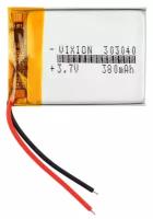 Аккумулятор универсальный Vixion 3x30x40 мм 3.8V 350mAh Li-Pol (2 Pin)