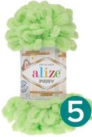 Пряжа Alize Puffy, 100 г, 9 м, 5 шт., 41 ментол 9 м